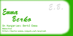 emma berko business card